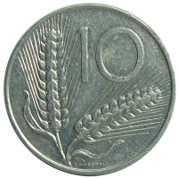 Moneda Italia 10 Liras 1951-1981 Trigo - Numisfila