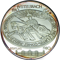 Medalla de plata 800 años de la Casa de Wittelsbach, Baviera 1980 En estuche y con certificado - Numisfila