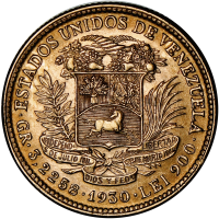 Moneda 10 Bolívares 1930 Realito de Oro - Numisfila