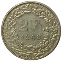Moneda Suiza 2 Francs 1968-1981 - Numisfila