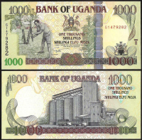 Billete Uganda 1000 Shillings 2009 - Numisfila