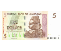 Billete Zimbabwe 5 Dolares 2007 - Numisfila