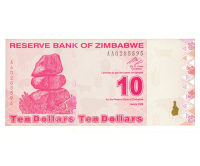 Billete Zimbabwe 10 Dolares 2009 - Numisfila
