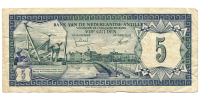 Billete Antillas Holandesas 5 Gulden de 1972 - Numisfila