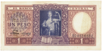 Billete Argentina 1 Peso 1952 - Numisfila