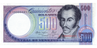 Billete 500 Bolívares 1989 C8 Serial C19999441 - Numisfila
