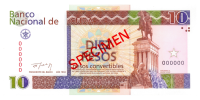 Billete Specimen Cuba 10 Pesos Convertibles 1994 - Numisfila