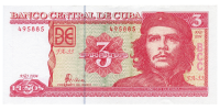 Billete Cuba 3 Pesos 2004 - Numisfila