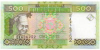 Billete Guinea 500 Francs 2012 - Numisfila