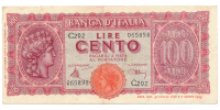 Billete Italia 100 Lira 1944 - Numisfila