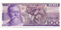 Billete Mexico 100 Pesos 1979 Venustiano Carranza - Numisfila