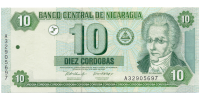 Billete Nicaragua 10 Cordobas 2002 - Numisfila
