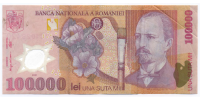 Billete Plastico Rumania 100000 Lei 2001 - Numisfila