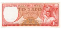 Billete Suriname 10 Gulden 1963 - Numisfila