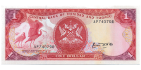 Billete Trinidad y Tobago 1 Dolar 1985 Ibis escarlata - Numisfila