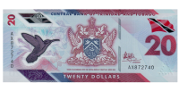 Billete Plástico Trinidad y Tobago 20 Dólares 2020 - Numisfila