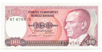 Billete Turquía 100 Liras 1970  Mustafá Kemal Atatürk - Numisfila