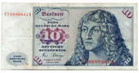 Billete Alemania Rep Federal 10 Mark 1980 - Numisfila