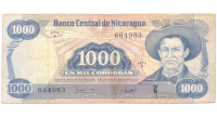 Billete Nicaragua 1.000 Cordobas 1979 Sandino - Numisfila