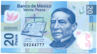 Billete Plástico Mexico 20 Pesos 2007  - Numisfila