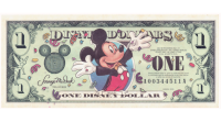 Billete Disney 1 Dólar 2000 Mickey Mouse y Esfera Epcot - Numisfila
