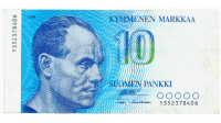 Billete Finlandia 10 Markkaa 1986 - Numisfila