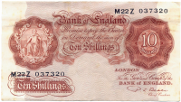Billete Inglaterra 10 Shillings 1948 - 60 - Numisfila