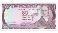 Billete Colombia 50 Pesos Oro 1986 Camilo Torres - Numisfila