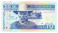 Billete Namibia 10 Dólares 2001 H. Witbooi y Gacela - Numisfila