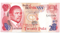 Billete Botswana 20 Pula 1982 - Numisfila