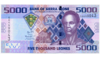 Billete Sierra Leona 5000 Leones 2010-2015  Sengbe Pieh  - Numisfila