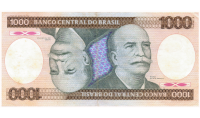Billete Brasil 1000 Cruzeiros 1981  - Numisfila