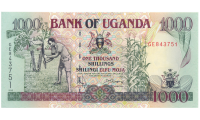 Billete Uganda 1000 Shillings 1996 - Numisfila