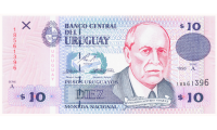 Billete Uruguay 10 Pesos Uruguayos 1998 Eduardo Acevedo Vásquez - Numisfila