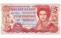 Billete Islas Malvinas 5 Pounds 2005  - Numisfila