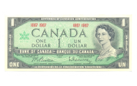 Billete Canada 1 Dolar de 1967 Centenario Confederacion - Numisfila