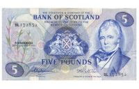 Billete Escocia 5 Pounds 1980 Sir Walter Scott - Numisfila
