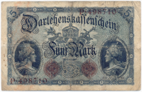Billete Alemania 5 Mark 1914  Emperador Guillermo II "Darlehenskassenscheine" - Numisfila