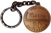 Medalla Llavero Conmemorativa al 30 Aniversario de FILVEN C.A. - Numisfila