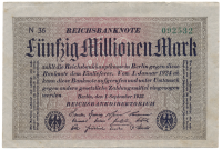 Billete Alemania Weimar 50.000.000 Marks 1923 - Numisfila