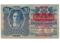Billete Austria 20 Kronon 1919 sobre 1913 - Numisfila
