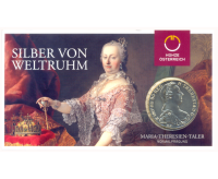 Moneda Austria 1 Thaler 1780 María Teresa Restrike +1970 en Estuche Original  - Numisfila