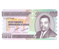 Billete Burundi 100 Francos 2011 Louis Rwagasore - Numisfila
