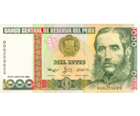 Billete de Peru 1000 Intis 1988 - Numisfila