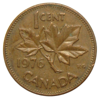 Moneda de Canada 1 Centavo 1965-1977 - Numisfila