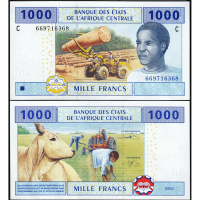 Billete Africa Central 1000 Francs 2002 (2017) Camerun - Numisfila