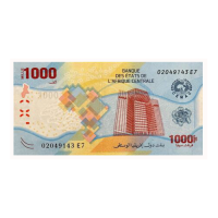 Billete Híbrido Estados de Africa Central 1000 Francs 2020-2022  - Numisfila