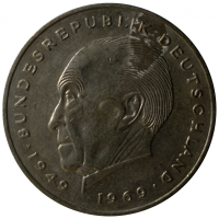 Moneda Alemania 2 Mark 1969 - Numisfila
