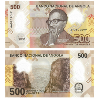 Billete Plástico Angola 500 Kwanzas 2020 Dr. António Agostinho Neto - Numisfila