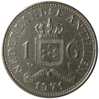 Moneda Antillas Holandesas 1 Gulden 1970 - 1979 - Numisfila